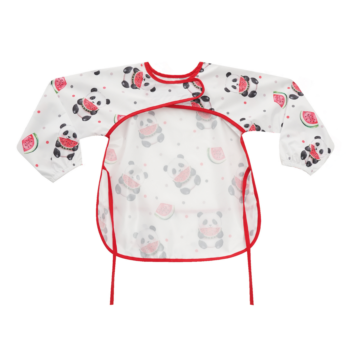 Tinyfeed Uzun Kollu Sıvı Geçirmez Çocuk Gıda ve Aktivite Önlüğü (2-4 Yaş)-Panda