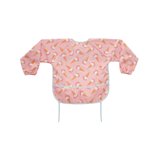 Tinyfeed Uzun Kollu Sıvı Geçirmez Bebek Mama ve Aktivite Önlüğü (6–24 Ay)-IceCream