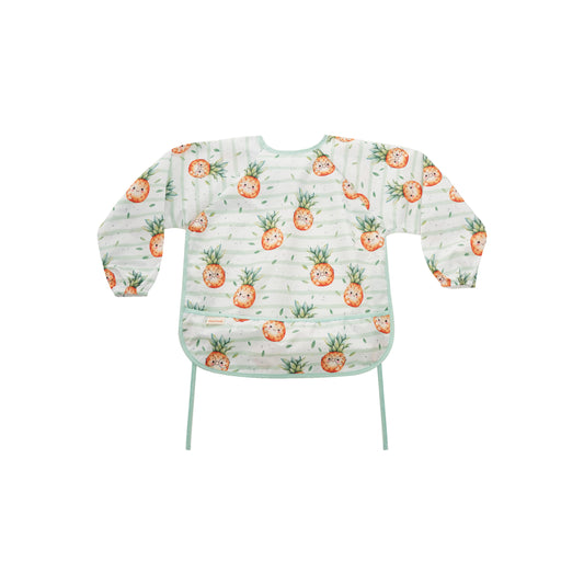 Tinyfeed Uzun Kollu Sıvı Geçirmez Bebek Mama ve Aktivite Önlüğü (6–24 Ay)-Pineapple