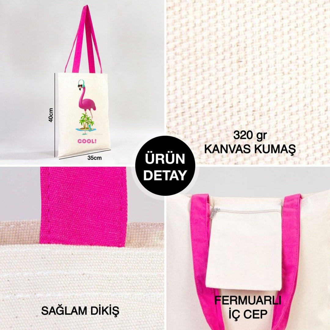 Flamingo Kanvas Çanta