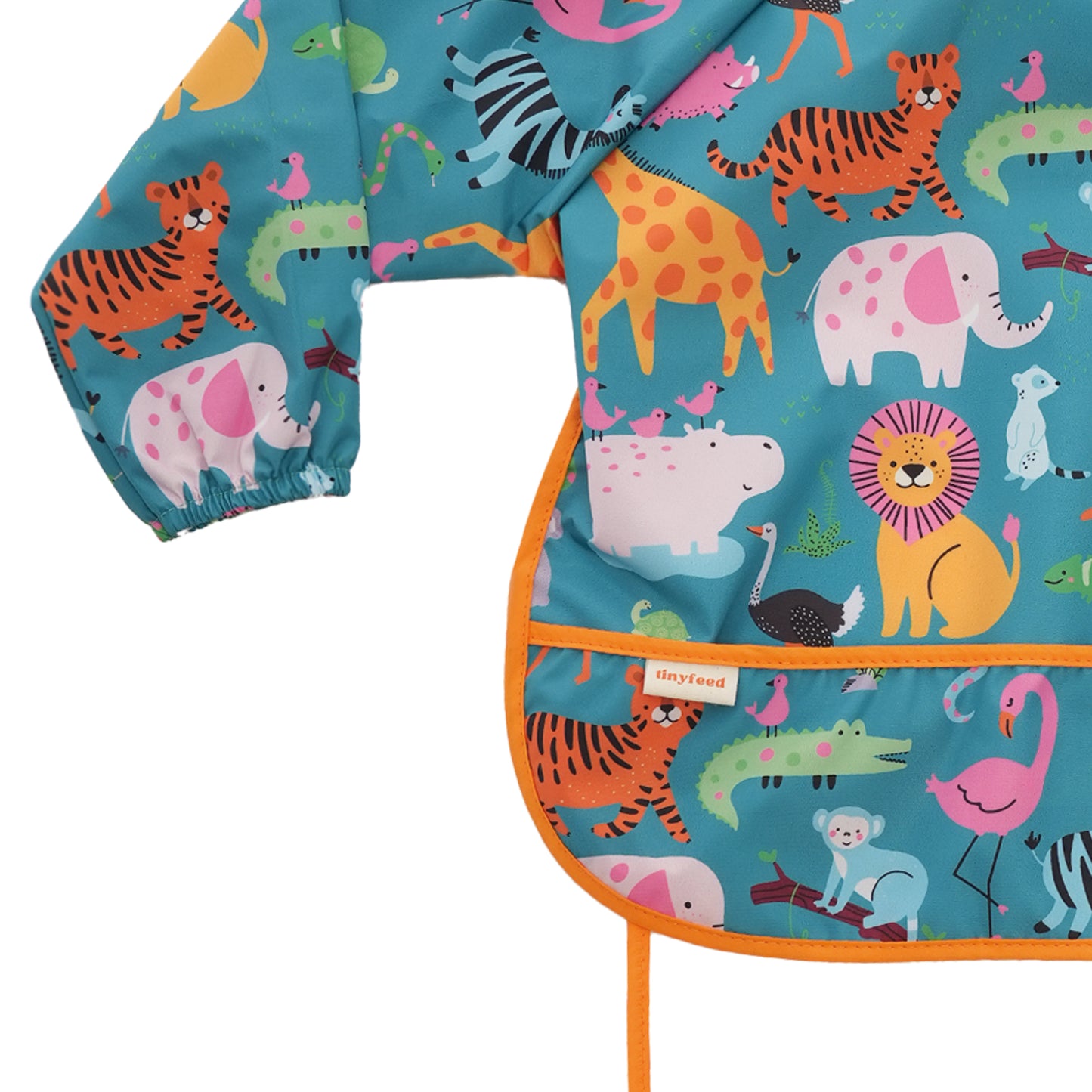 Tinyfeed Uzun Kollu Sıvı Geçirmez Çocuk Gıda ve Aktivite Önlüğü (2-4 Yaş)-ZooWorld