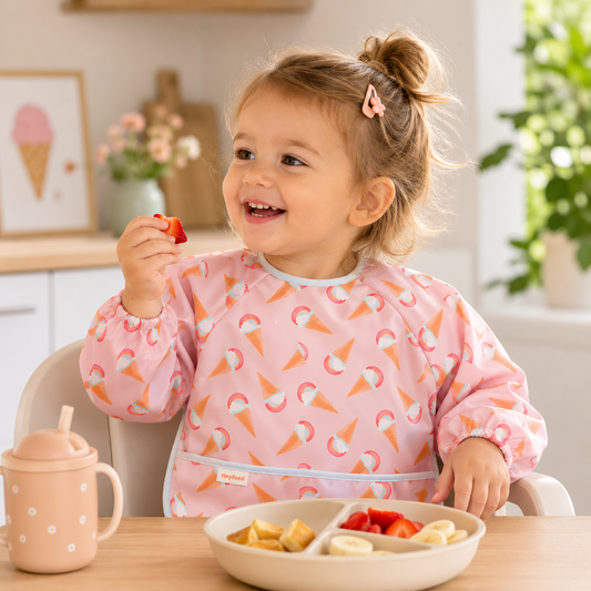 Long Sleeved Waterproof Bib – IceCream (2-4 Years)