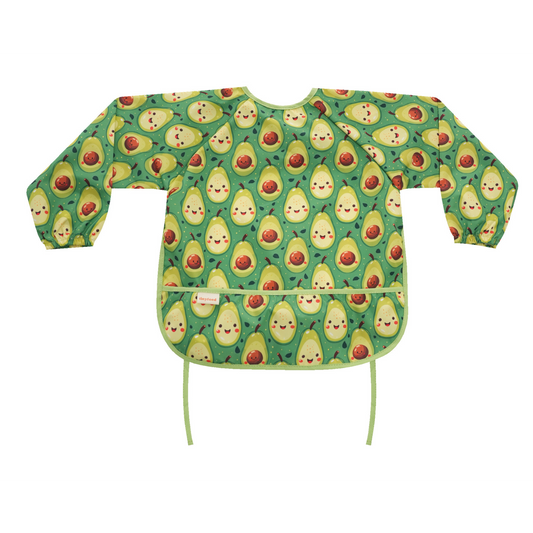 Tinyfeed Uzun Kollu Sıvı Geçirmez Çocuk Gıda ve Aktivite Önlüğü (2-4 Yaş)-Avocado