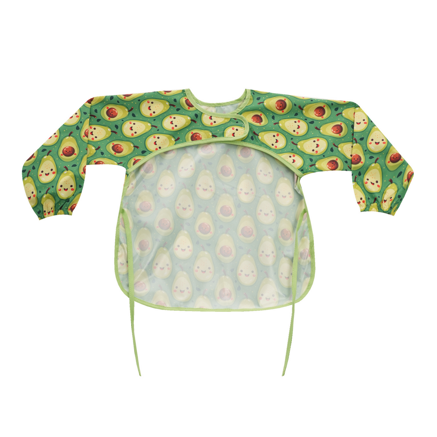 Tinyfeed Uzun Kollu Sıvı Geçirmez Bebek Mama ve Aktivite Önlüğü (6–24 Ay)-Avocado