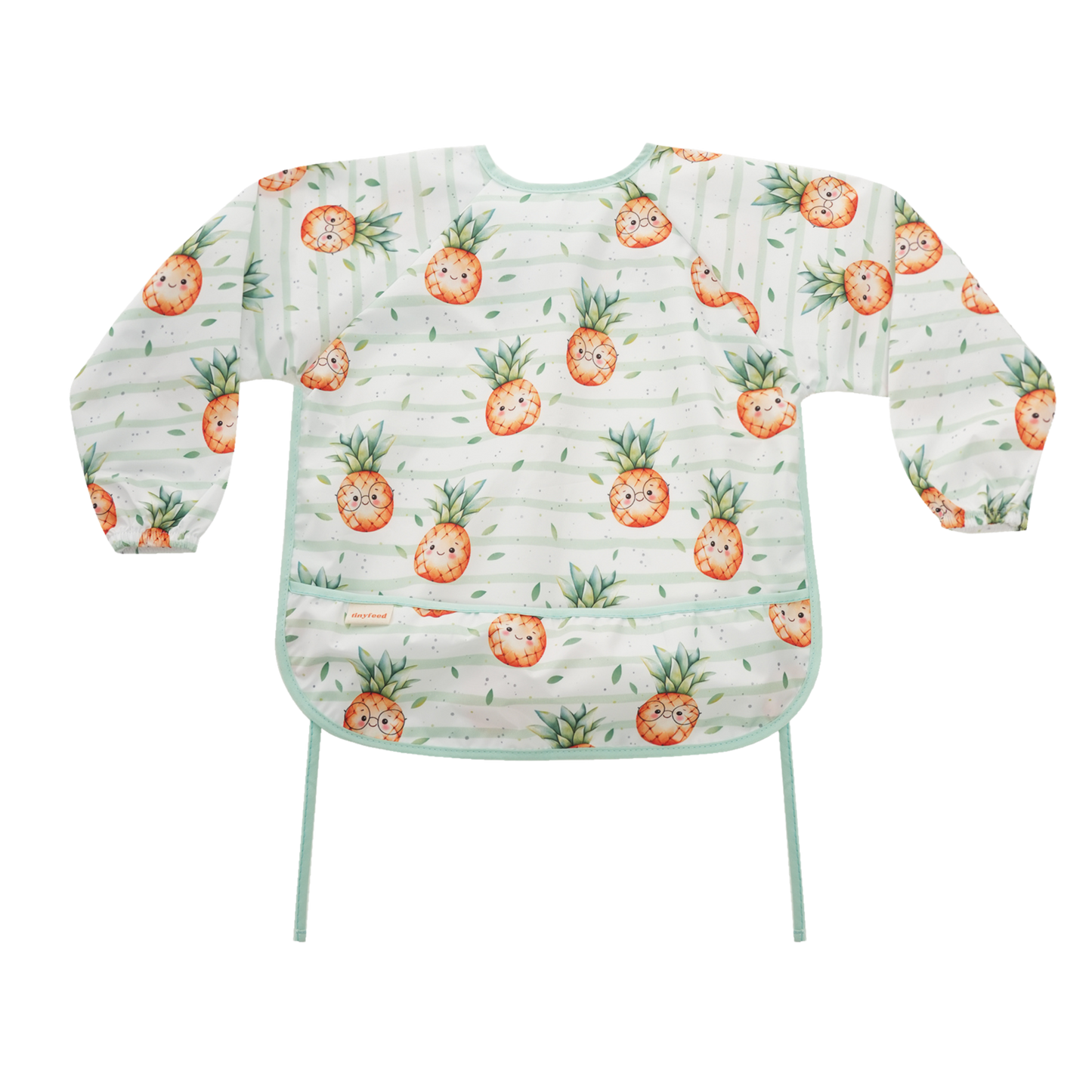Tinyfeed Uzun Kollu Sıvı Geçirmez Çocuk Gıda ve Aktivite Önlüğü (2-4 Yaş)-Pineapple