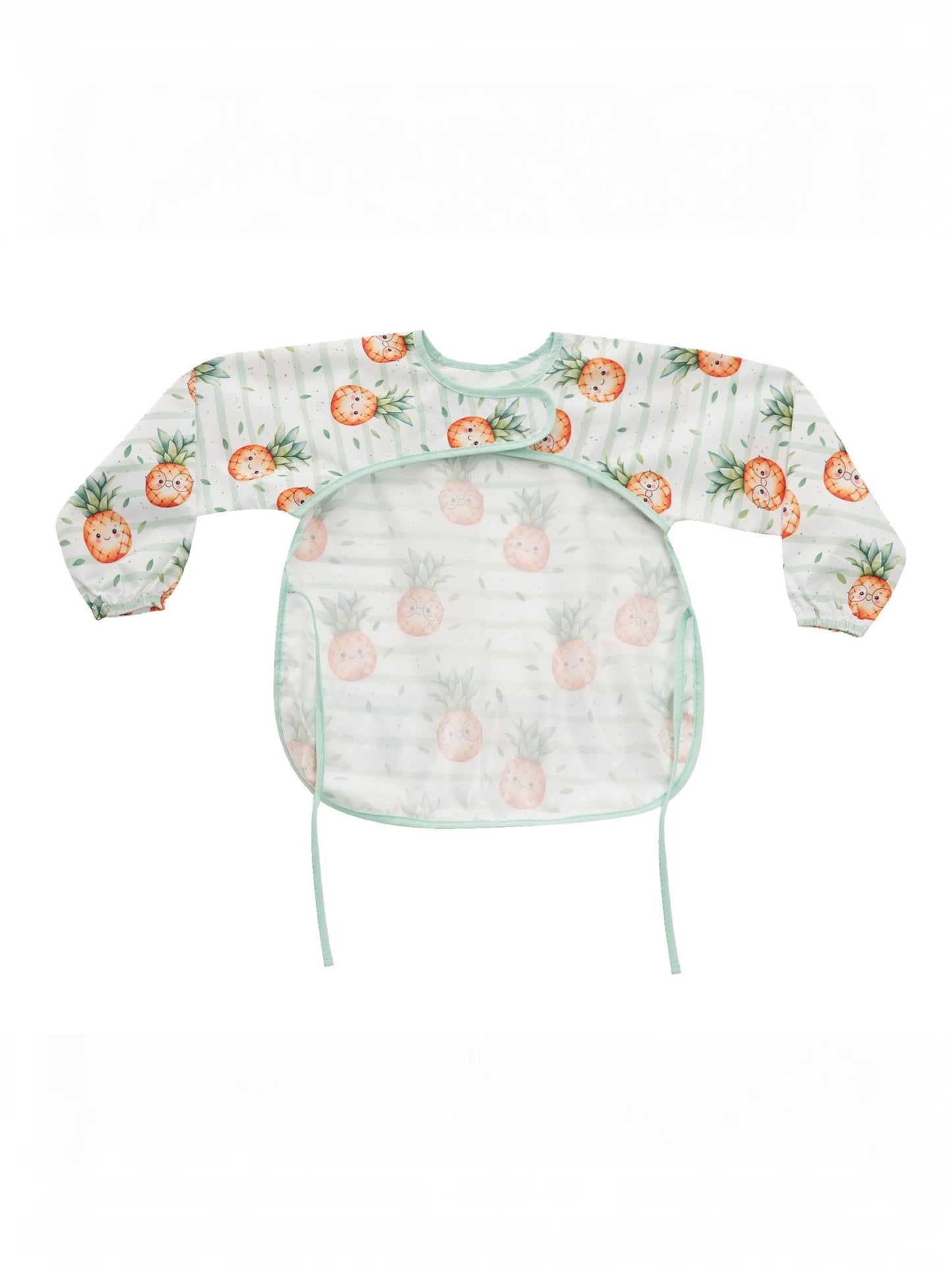 Long-Sleeved Waterproof Feeding and Activity Bib – Pineapple (2-4 Years)