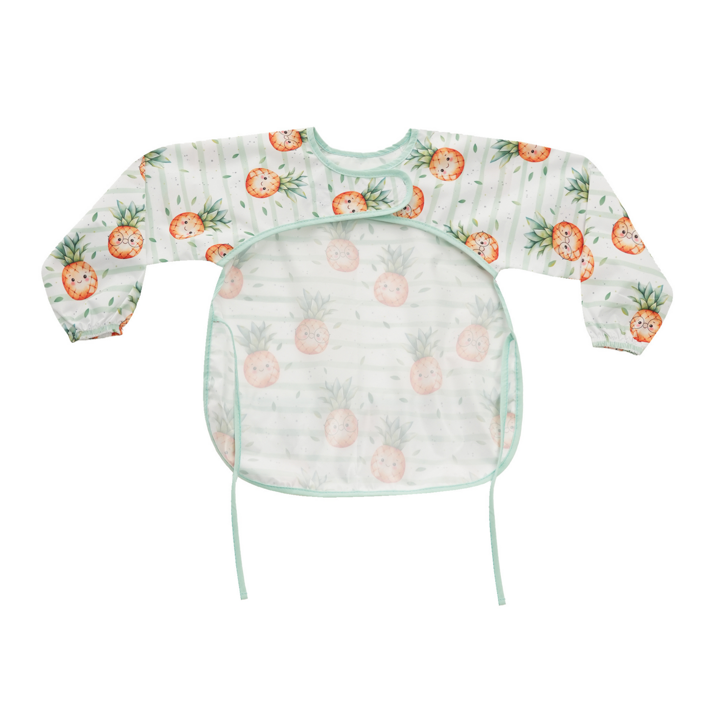 Tinyfeed Uzun Kollu Sıvı Geçirmez Çocuk Gıda ve Aktivite Önlüğü (2-4 Yaş)-Pineapple